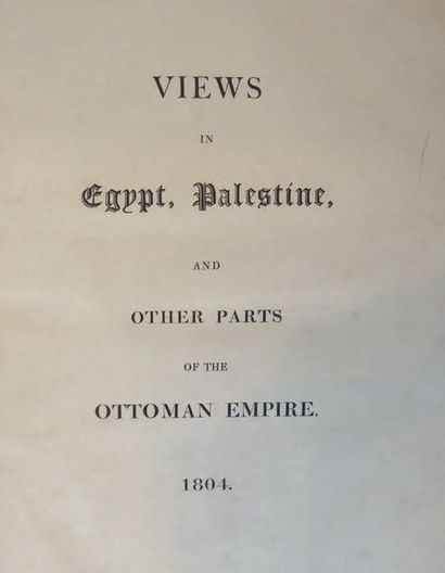 MAYER (Luigi) Views in Egypt from the original drawings in the possession of Robert...