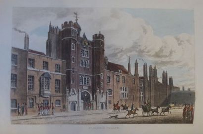 PAPWORTH Select views of London. London, Ackermann, 1816. In-8, burgundy long-grained...
