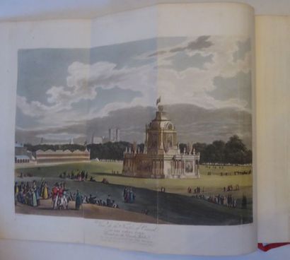 PAPWORTH Select views of London. London, Ackermann, 1816. In-8, burgundy long-grained...
