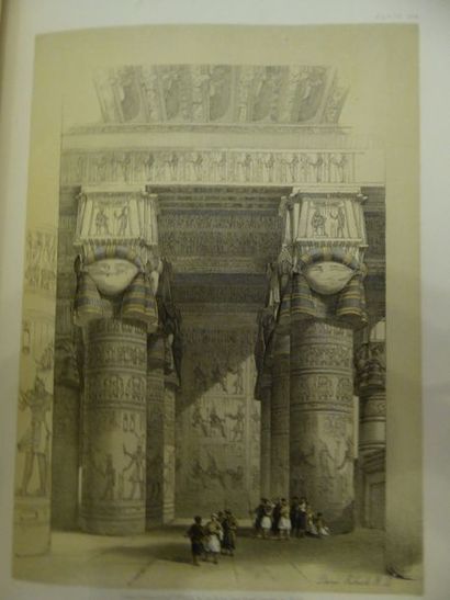 ROBERTS (David) The Holy land. London, Day, 1855. 6 volumes in 3 vols. in-4, green...