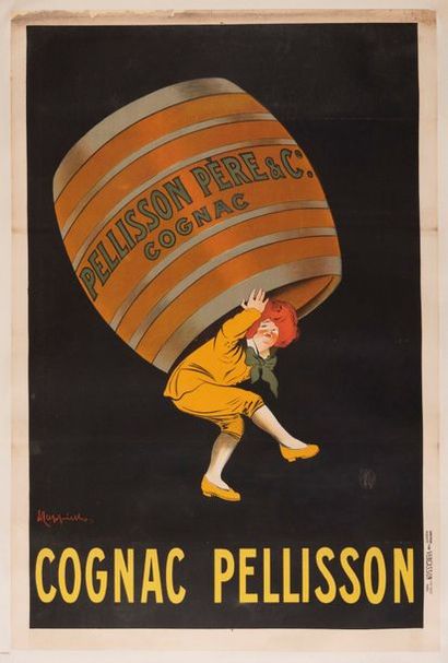 CAPPIELLO LEONETTO Cognac Pellisson. Lithographic poster. Imprimerie Publicité Etablts...