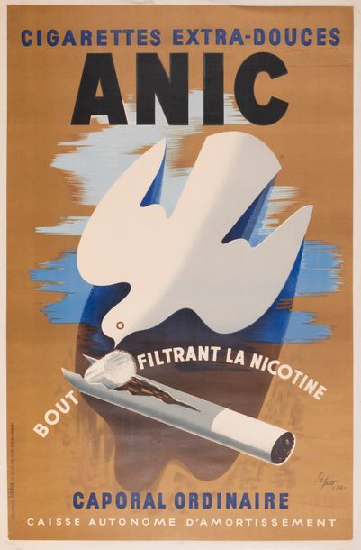 SEPO (Severo Pozzati dit) Anic Extra-Sweet Cigarettes. Nicotine filter tip. Lance...