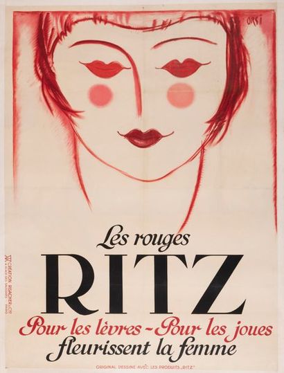 ORSI Ritz lipsticks for lips - for cheeks make a woman blossom. Original drawn with...