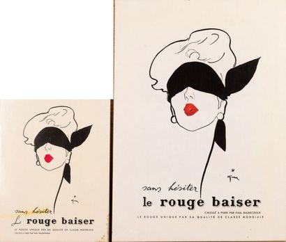 GRUAU René Sans hésiter Le Rouge Baiser. Calculé à Paris par Paul Baudecroux. Circa...