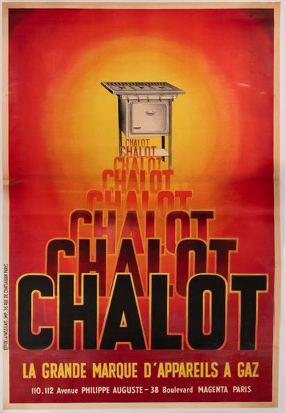 BELLENGER Pierre et Jacques Chalot the great brand of gas appliances. 1936. Large...