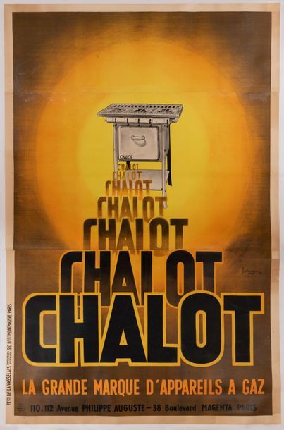 BELLENGER Pierre et Jacques Chalot the great brand of gas appliances. 1935. Large...