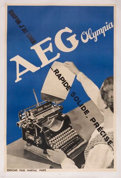 BERNARD FRANCIS I mean, I've got an AEG Olympia... Fast solid, precise. 1935. Lithographic...