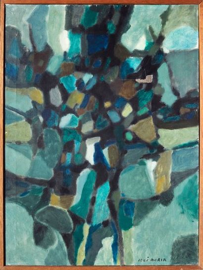 Jorj MORIN (1909-1995) "Sève grise" 1960
Oil on canvas (accident)
Signed lower right,...
