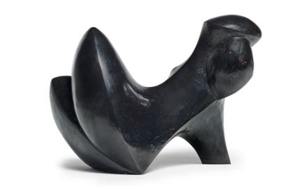 Baltasar LOBO (1910-1993) «Jeune femme ou contemplation» 1956
Bronze à patine noire
Signé...
