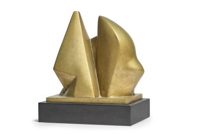 Marie-Thérèse PINTO (1894-1980) 
Astral Colloquium, circa 1962
Bronze with golden...