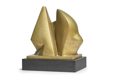 Marie-Thérèse PINTO (1894-1980) 
Colloque astral, circa 1962
Bronze à patine dorée,...