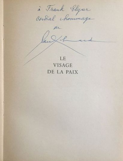 ELUARD Paul Le visage de la paix par PICASSO et ELUARD. 
Editions Cercle d'Art Paris...