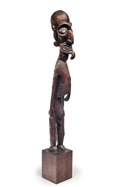 null Wood with brown patina 
Moal Kavakava, Easter Islands, Polynesia XXth 
H: 87...