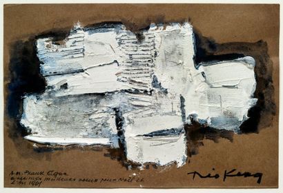 Théo KERG (1909-1993) "Composition" circa 1960
Mixed media on paper
Signed lower...