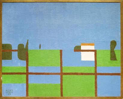 Alfred LATOUR (1888-1964) «Paysage» 1955
Huile sur toile
Signée et datée 55 en bas...