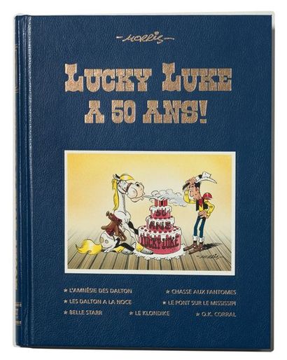 MORRIS Dédicace
Lucky Luke a 50 ans. Imposant volume en simili cuir agrémenté d'un...
