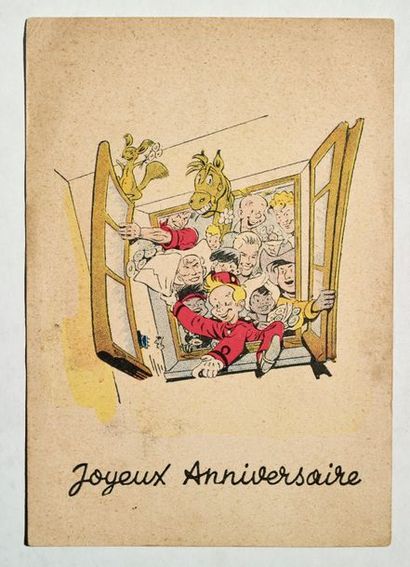 null Spirou - Carte anniversaire
Rare carte représentant Spirou et les personnages...