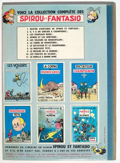 null Spirou 11 - Le gorille a bonne mine
Edition originale dos papier bleu gris....