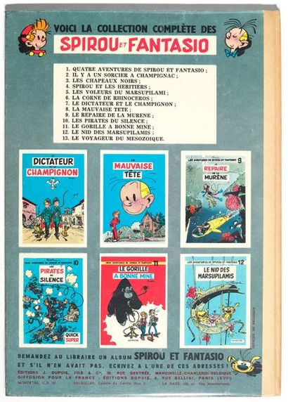 null Spirou 13 - Le voyageur du mésozoïque Edition originale (française ?) non pelliculée...