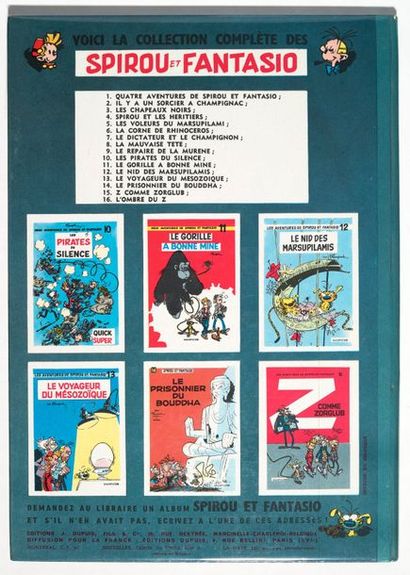 null Spirou 15 - L'ombre du Z
Edition originale dos rond bleu gris. Un petit cachet...