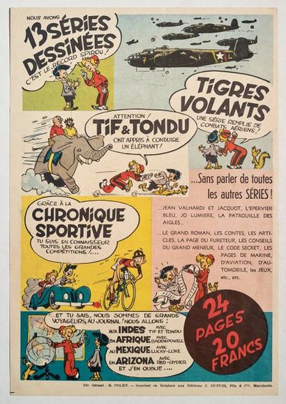 null Spirou - Supplément publicitaire
Rare document de 4 pages «Spirou présente une...