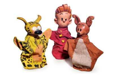 null Spirou - Ensemble de 3 marionnettes
Spirou (quelques usures, très bon état),...