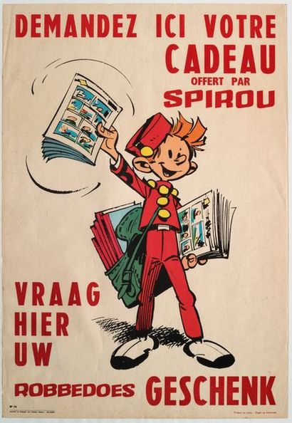 null Spirou - Affiche publicitaire
Ancienne affiche des années 60 représentant Spirou...