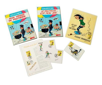 FRANQUIN Ensemble de 7 objets «timbrés»
Le facteur est mon ami (français), Mijn vriend...