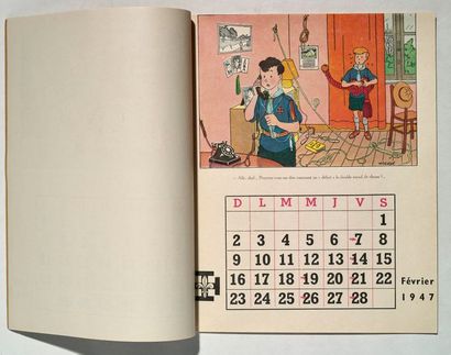 HERGÉ Calendrier scout 1947
Très beau calendrier illustré par Hergé bien complet...