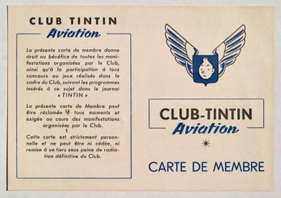 null Tintin - Carte de membre
Rare carte d'adhésion au Club Tintin Aviation (1957...