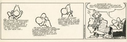 GREG (1931-1999) Achille Talon - Un don
Encre de Chine pour le gag No 359.
10 x 32,5...