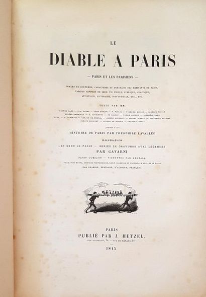 GAVARNI (Paul) 
Le Diable à Paris. Paris et les Parisiens. Moeurs et coutumes, caractères...