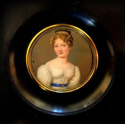 Jeanne-Louise-Sophie JANIN, née DELARUE (Suisse, 1781-1842) 
* Elegant portrait of...