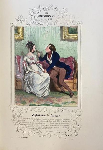 DAUMIER (Honoré) Les Cent et un Robert-Macaire. Paris: Aubert et Cie, 1840. 2 volumes...