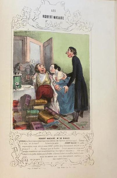DAUMIER (Honoré) Les Cent et un Robert-Macaire. Paris: Aubert et Cie, 1840. 2 volumes...
