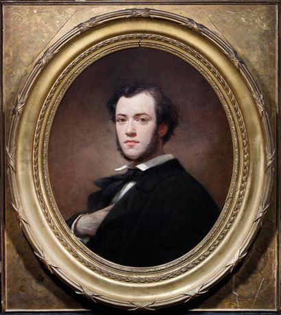 Adolphe YVON (1817-1893) 
Portrait d'homme, 1857
Toile signée et datée au centre...
