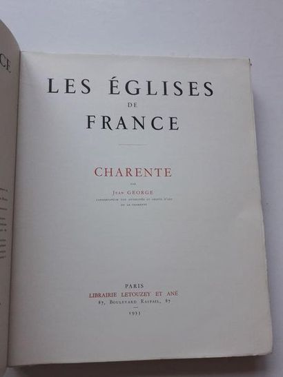 null « Les Églises de France : La Charente », Jean George ; Ed. Letouzey et Ané,...