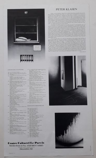 null Klasen, Centre Culturel Le Parvis, Ibos-Tarbes, 1982 ; Conseil Imprim Tarbes...