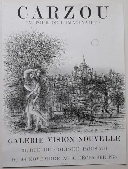 null Carzou « Autour de l’imaginaire » [5 exemplaires : vert, jaune, rouge, bleu...