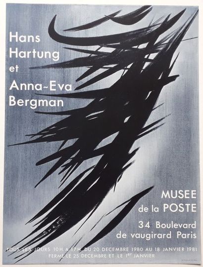 null Hans Hartung et Anna-Eva Bergman, Musée de la Poste, Paris, 1981 ; Imprimerie...