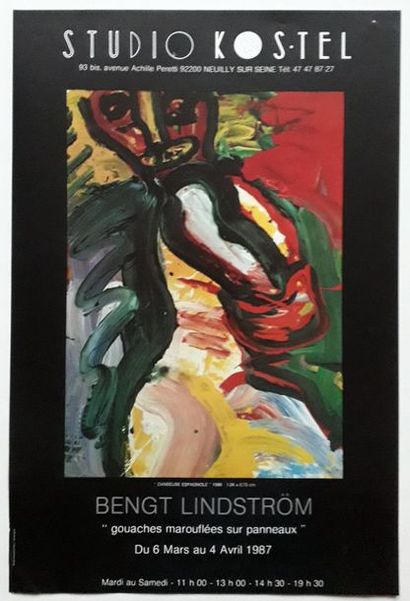 null Bengt Lindström: gouaches mounted on panels, Studio Kos.Tel, Neuilly sur Seine,...