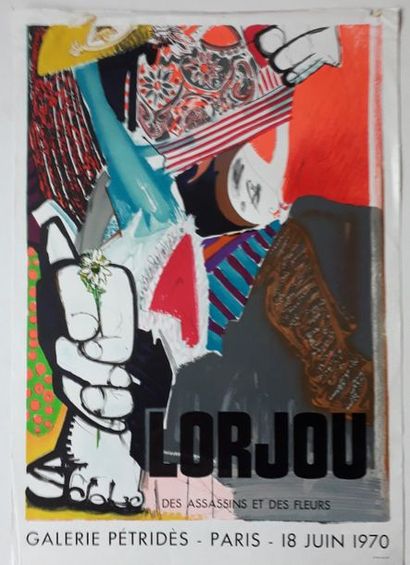 null Lorjou : Des assassins et des fleurs, Galerie Pétridès, Paris, 1970 ; Imprimerie...