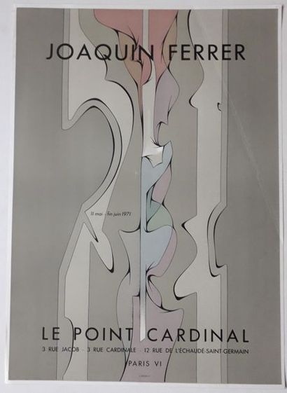 null Joaquin Ferrer, Le Point Cardinal, Paris, 1971; Imprimerie Mourlot [71.5*51.5...