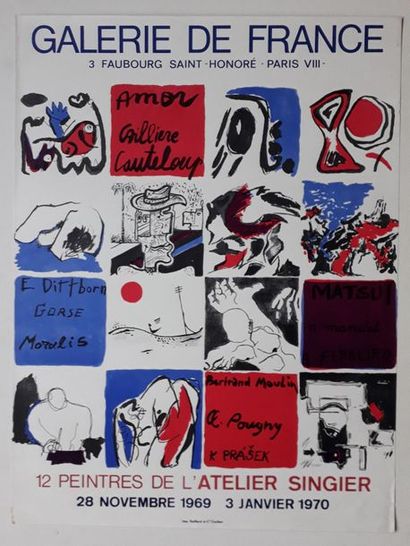 null 12 painters from the Singier studio, Galerie de France, Paris, 1969 ; Imprimerie...