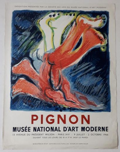 null Pignon, Musée National d’Art Moderne, Paris, 1966 ; Imprimerie Mourlot [69*53...