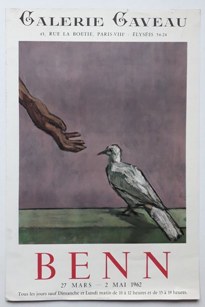 null Benn, Galerie Caveau, Paris, 1962 ; Imprimerie Moderne du Lion [65,5*44 cm],...