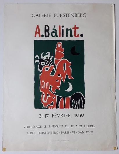 null A, Bálint, Galerie Furstenberg, Paris 1959 ; Imprimerie Souchier, Puteaux [67*41...
