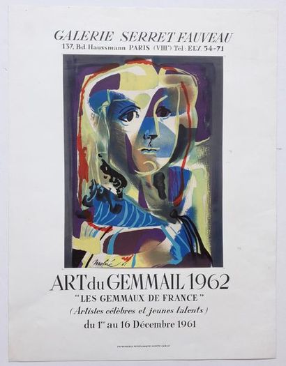 null Art du gemmail 1962 « Les gemmaux de France » (Artistes célèbres et jeunes talents),...