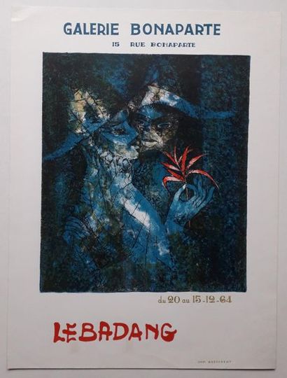 null Lebadang, Galerie Bonaparte, Paris, 1964 ; Imprimerie Desjobert [67*50 cm] (très...