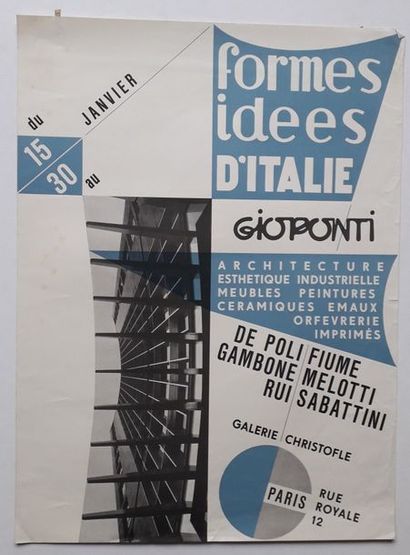 null Formes, idées d'Italie, Gio Ponti, Galerie Christofle, Paris, undated [58,5*43,5...